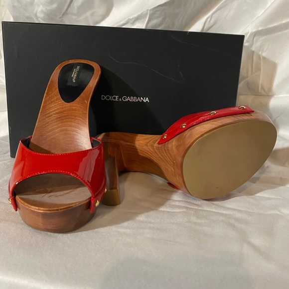 ‼️DOLCE GABBANA 💥PUMPS sandals‼️HOT RED‼️❤️❤️EUC, USED ONCE. VERY SEXY‼️ - Picture 4 of 8